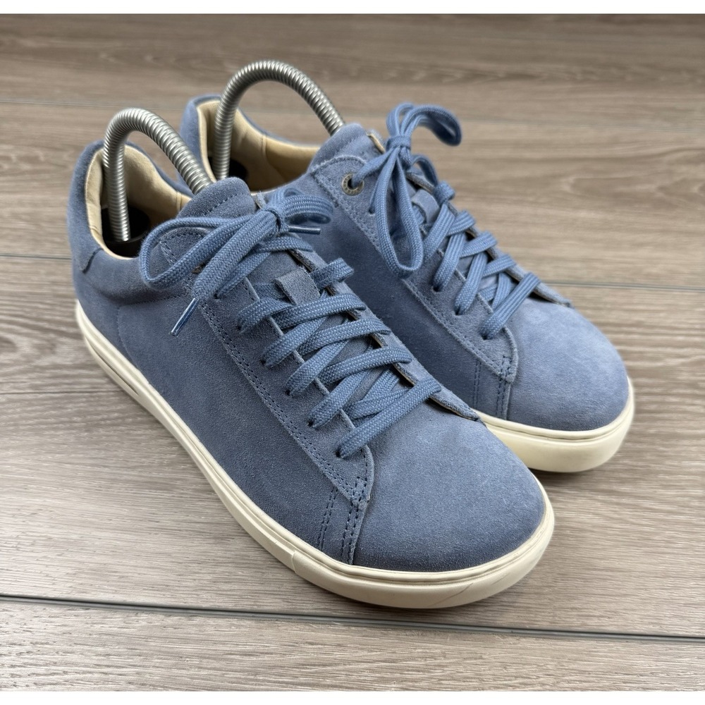 Birkenstock Women's Bend Low Top Suede Lace Up Sneakers Blue Size 8